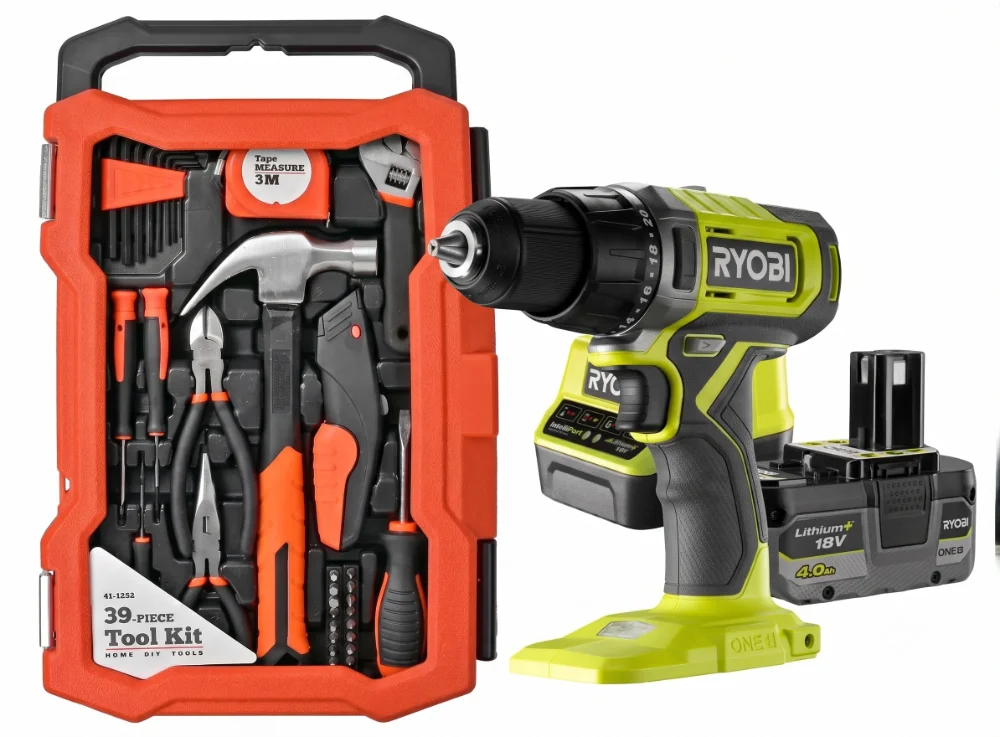 Power drill and toolbox